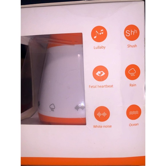 Kedsum Portable Baby Soothing Sound Machine Orange White Nursery Gadget NWT - Picture 9 of 10
